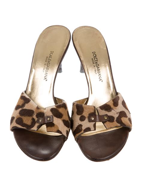 dolce gabbana slides leopard fabric|Logo leopard.